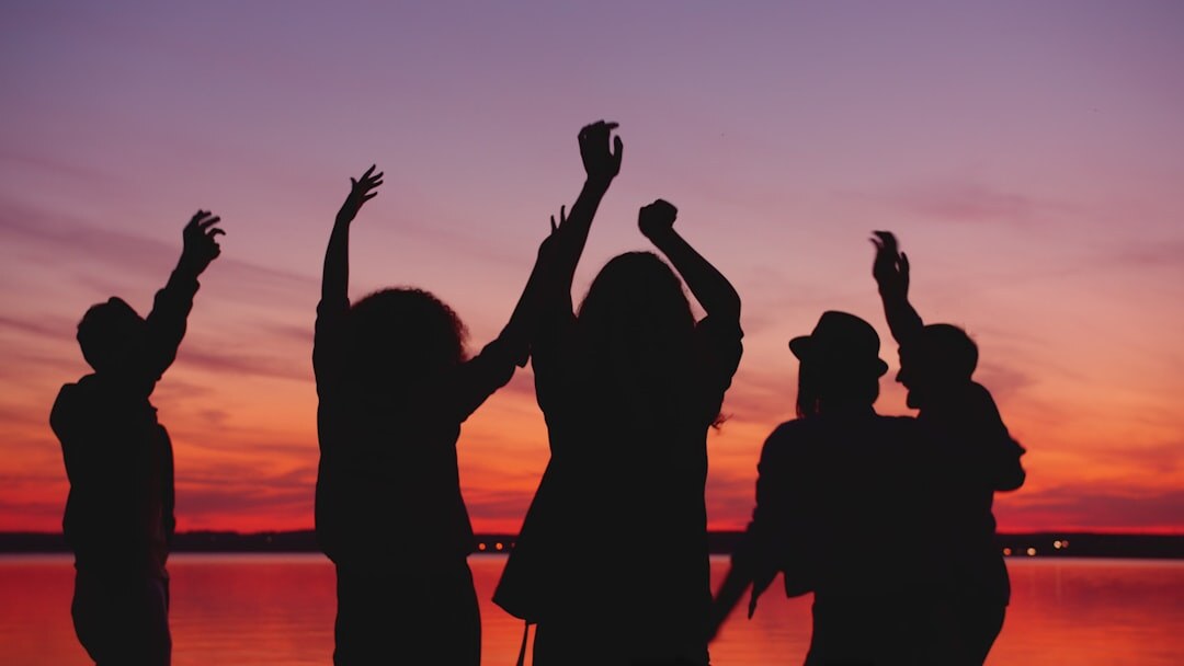 group of friends at party