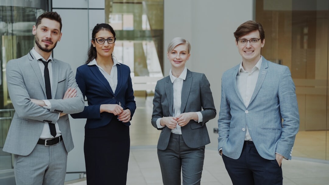 group of professionals networking